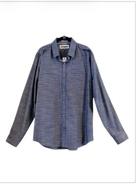 Express Men's Fitted Slate Blue Shirt Size XL NWT